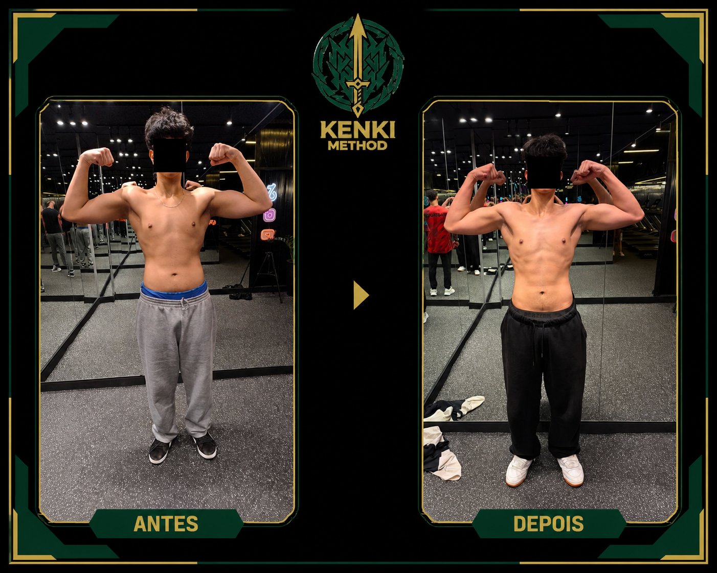Henry — antes e depois com 2 semanas de Kenki Method